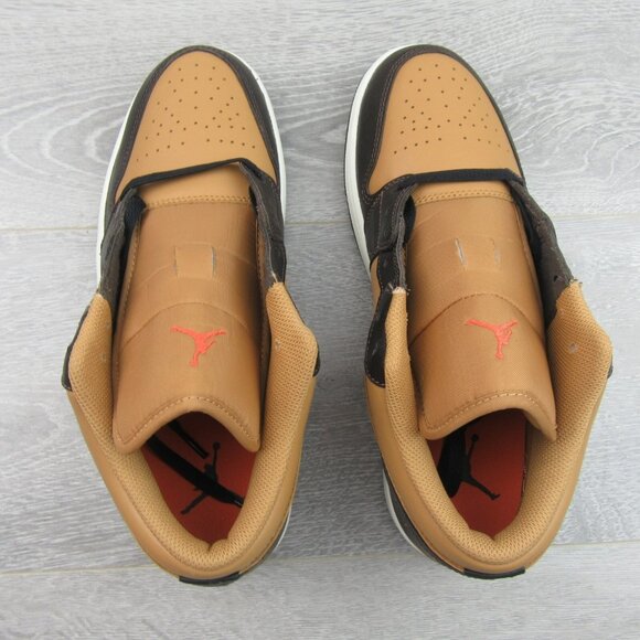Air Jordan 1 Mid SE Sneakers Mens Size 10.5 Flax Baroque Brown NEW - Picture 9 of 14